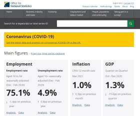 The Office for National Statistics&#039; website