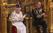 The Queen addressing parliament